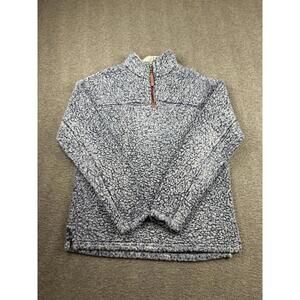True Grit The Original Women's Small‎ Frosty Pile 1/4 Zip Pullover Sherpa Gray